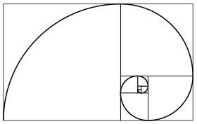 Espiral de Fibonacci como inspiración para creacion de logo