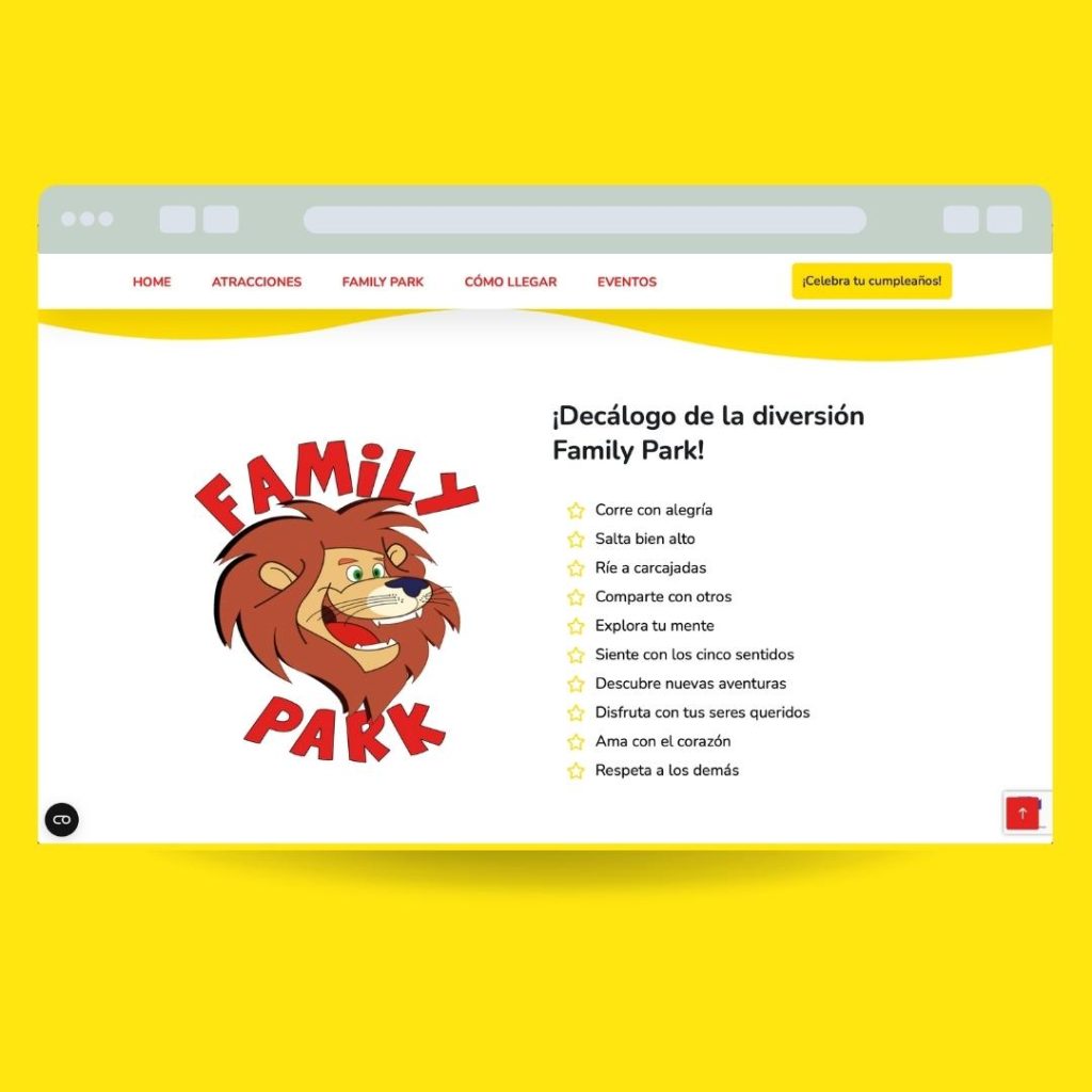 Diseño web FAMILY PARK